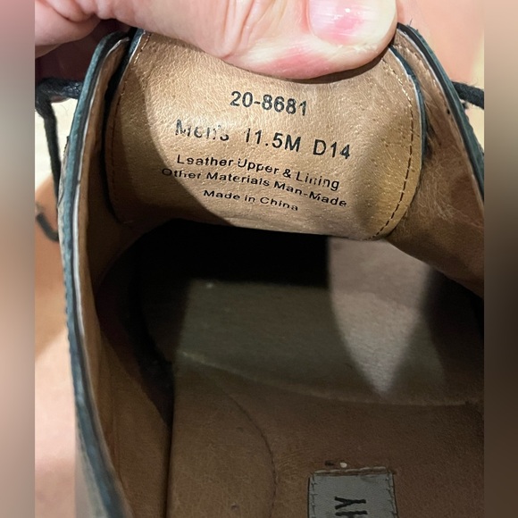 Johnston & Murphy Black Oxford Dress Shoes Lace Up Leather Mens 11.5 EUC - Picture 12 of 12